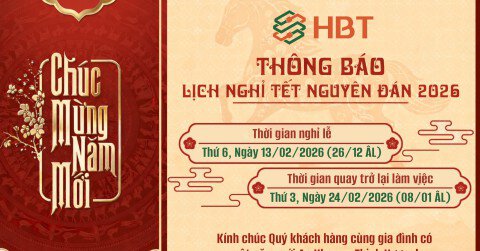 [THÔNG BÁO] LỊCH NGHỈ TẾT NGUYÊN ĐÁN BÍNH NGỌ 2026