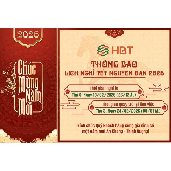 [THÔNG BÁO] LỊCH NGHỈ TẾT NGUYÊN ĐÁN BÍNH NGỌ 2026